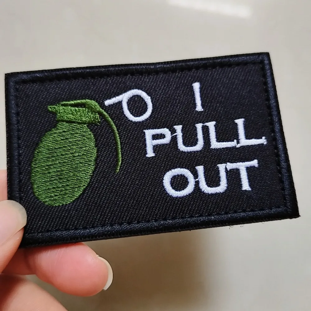 parches velcro mochila tácticos de bordados Parche militar divertido con apliques bordados de Velcros, insignia con emblema de gancho y bucle de moral del ejército para bolsos, mochilas, chaleco, engranajes tácticos - imagen 2