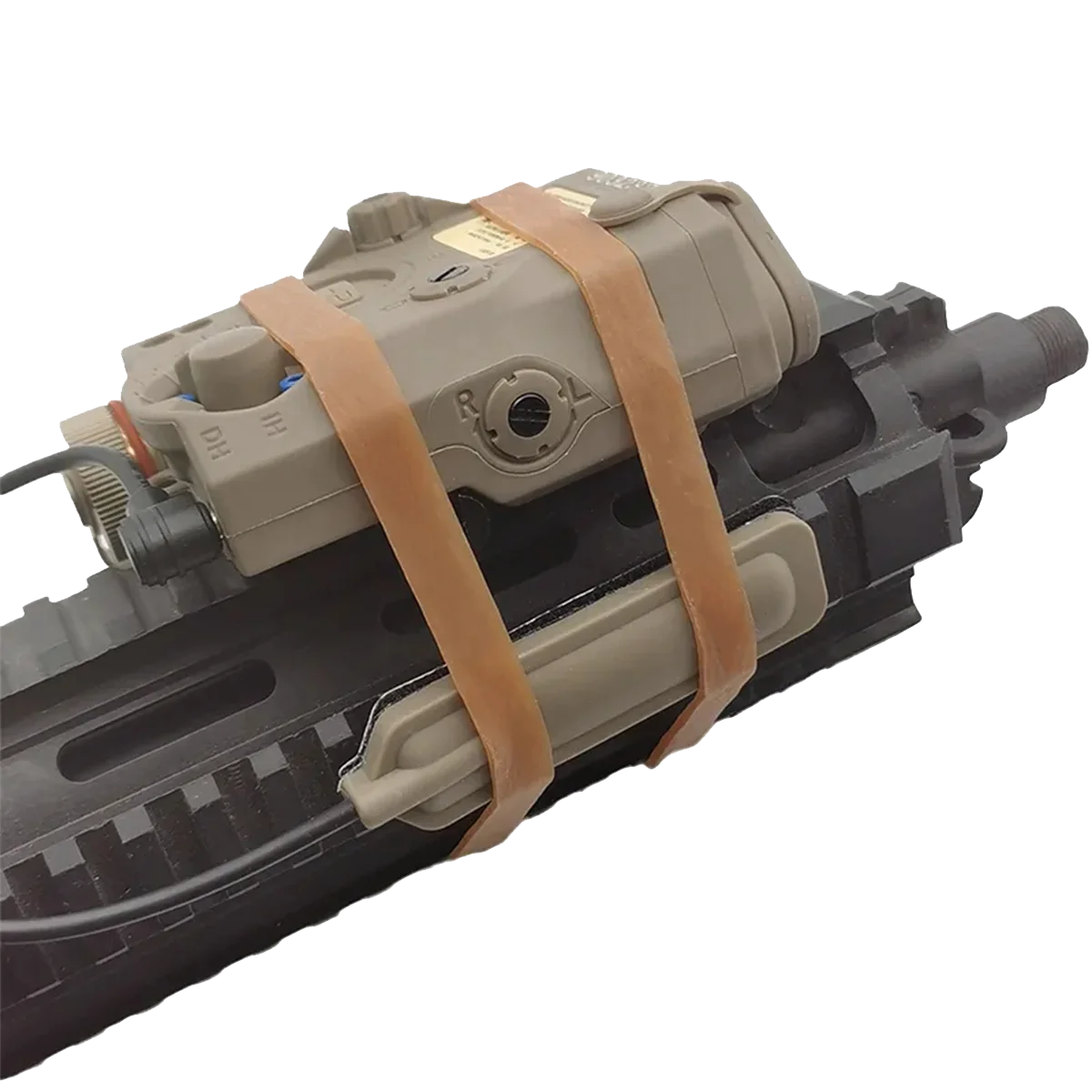 4 Uds. Anillo de goma elástico táctico Airsoft de alta resistencia caza Rilfe banda de goma para DBAL A2 PEQ 15 linterna láser vista - imagen 2