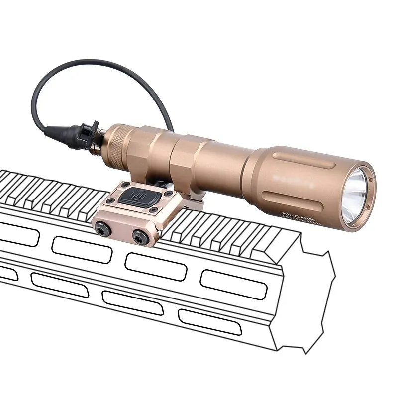 Linterna táctica de PLH-V2, juego de interruptor de 1300 lúmenes, alto rendimiento, brillante, para caza, explorador, Plhv2, botón de tapa trasera, compatible con riel de 20MM - imagen 5