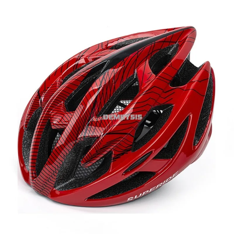 Casco de bicicleta de carretera para hombre y mujer con gafas de sol, cascos ultraligeros para deportes de competición, casco de ciclismo moldeado integralmente ajustable - imagen 3