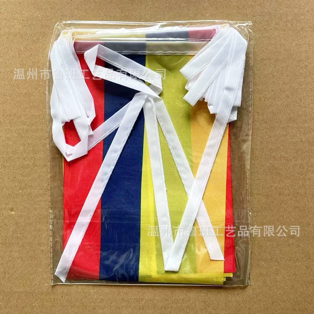 Banderines SKY FLAG Colombia 14x21cm 20 unids/lote banderas de cuerdas de Colombia banderín Banner Festival fiesta vacaciones para decoración - imagen 3