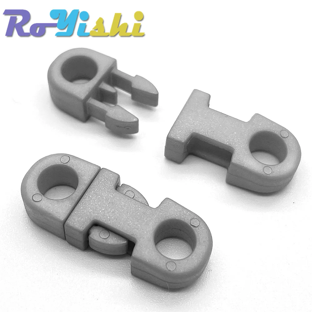 Hebillas de plástico de Liberación lateral plana recta para teléfono móvil, diámetro de agujero de 5mm, colorido, Paracord, 12 unids/lote por paquete - imagen 5