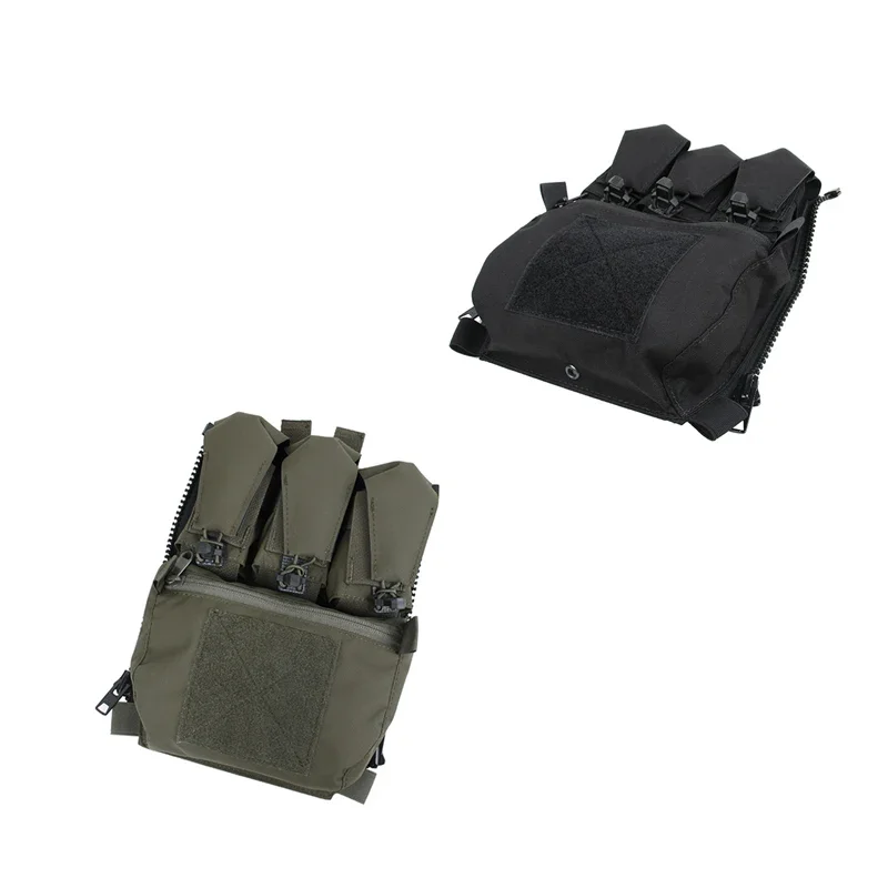 Accesorios tácticos para chaleco de caza, nuevo estilo, chaleco, Panel trasero dedicado, bolsa con cremallera BK/RG - imagen 2