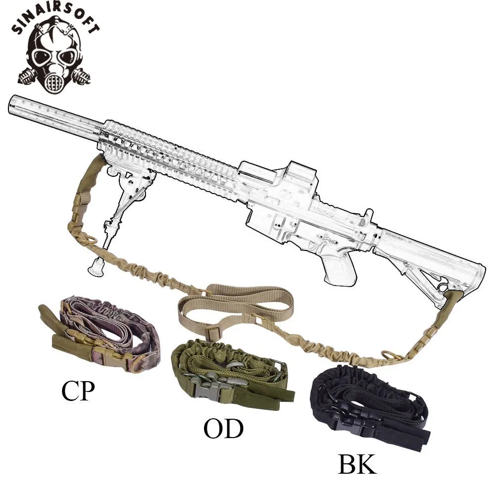 SINAIRSOFT táctico dos puntos Sling ajustable doble punto cuerda cordón Rifle Correa para CS caza Airsoft Sling - imagen 4