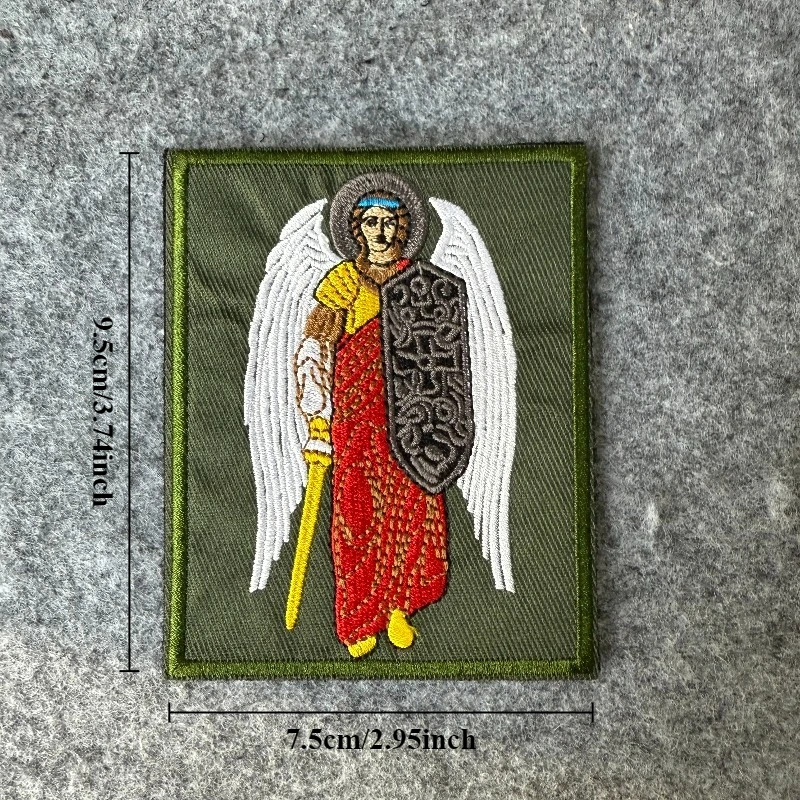 Parche Arcángel Michael salva y preservar, parches tácticos de Ángel cristiano para mochila, apliques decorativos para ropa - imagen 5