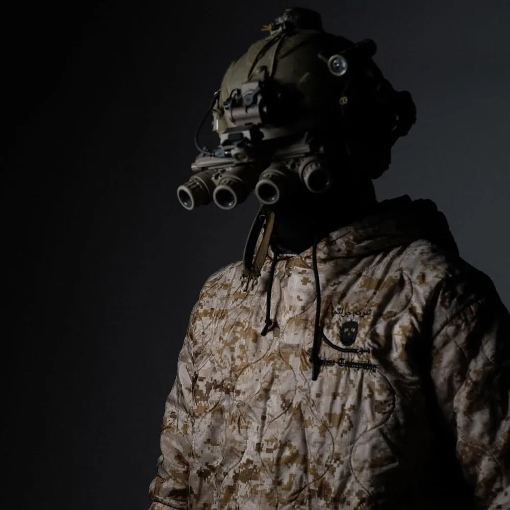 Chaqueta acolchada de algodón con capucha cálida reversible táctica estilo CrimeCo colores AOR1 - imagen 5