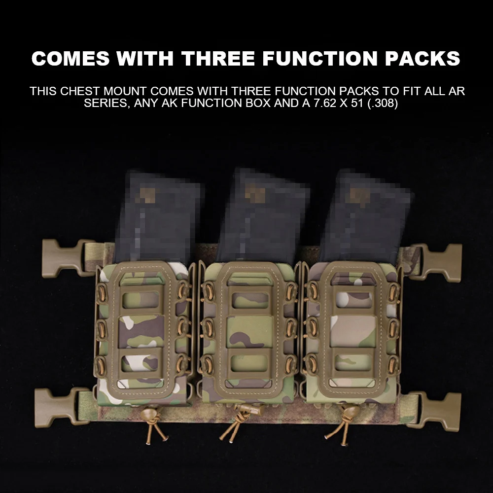 Chaleco táctico de aparejo para el pecho, sistema Molle, bolsa para revistas, bolsa de descarga ligera, chaleco Militar Airsoft, accesorios de ropa de caza - imagen 4