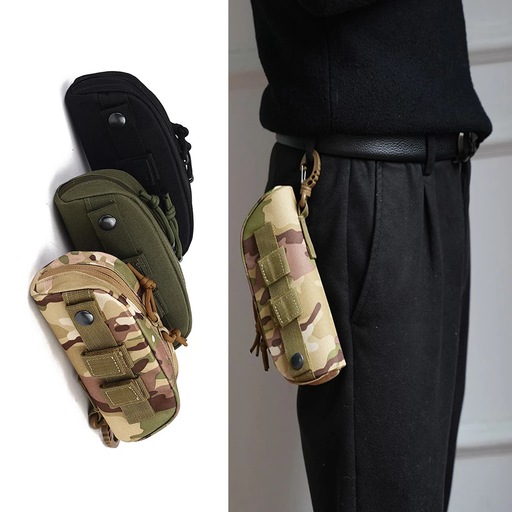 Estuche táctico para gafas MOLLE, estuche protector para gafas a prueba de golpes para caza, estuche portátil para gafas de sol para exteriores