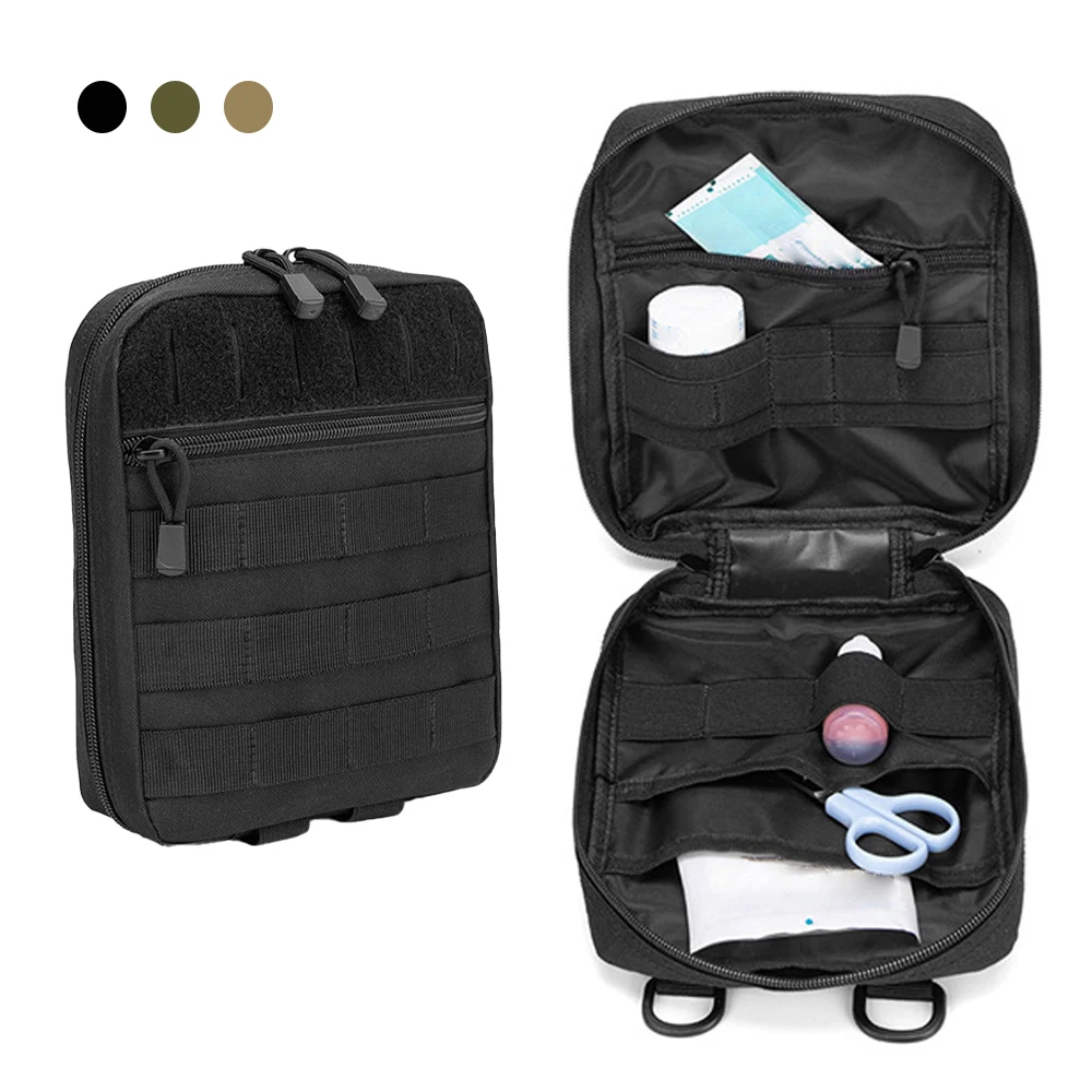 Bolsa táctica para exteriores, bolsa Molle EDC, bolsa médica, botiquín de primeros auxilios de supervivencia táctica, bolso de almacenamiento multiherramienta, riñonera