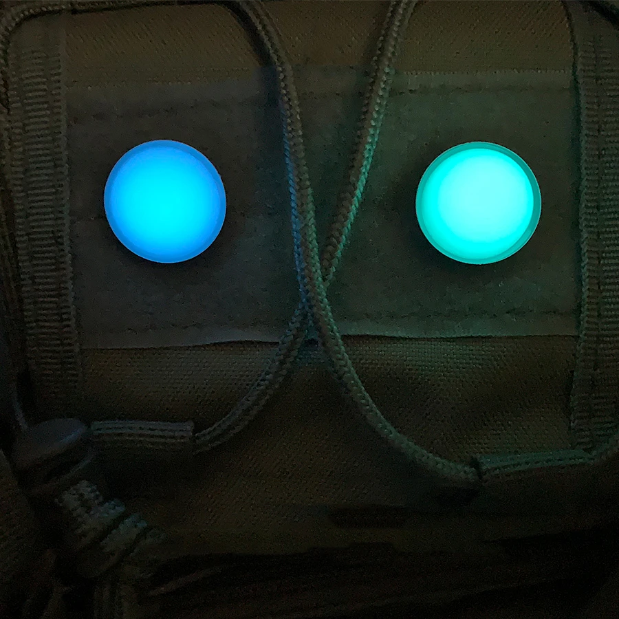 Parche luminoso, módulo emisor de luz de tierras raras, insignia de brazalete táctico de resina redonda para ropa, mochila, decoración de chaleco - imagen 3