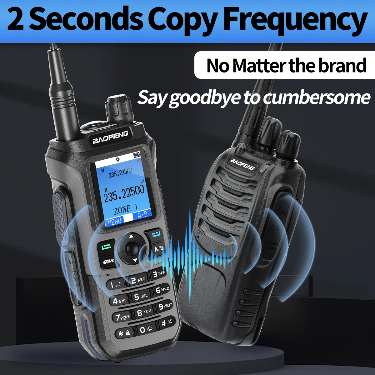 Baofeng UV-21 GPS Walkie Talkie banda aérea frecuencia de copia inalámbrica largo alcance alta potencia Ham Radio bidireccional UV-17Pro mejorada GPS - imagen 3