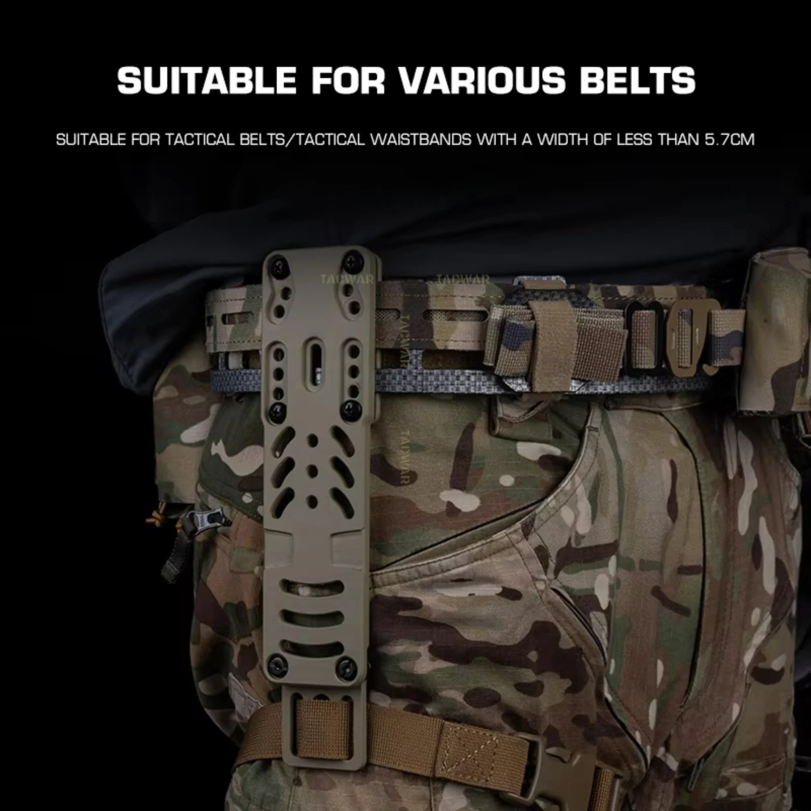 Plataforma de transporte de pierna abatible 2,0, adaptador de funda Modular de pistola táctica con correa de caída, Compatible con accesorios QLS Airsoft - imagen 4