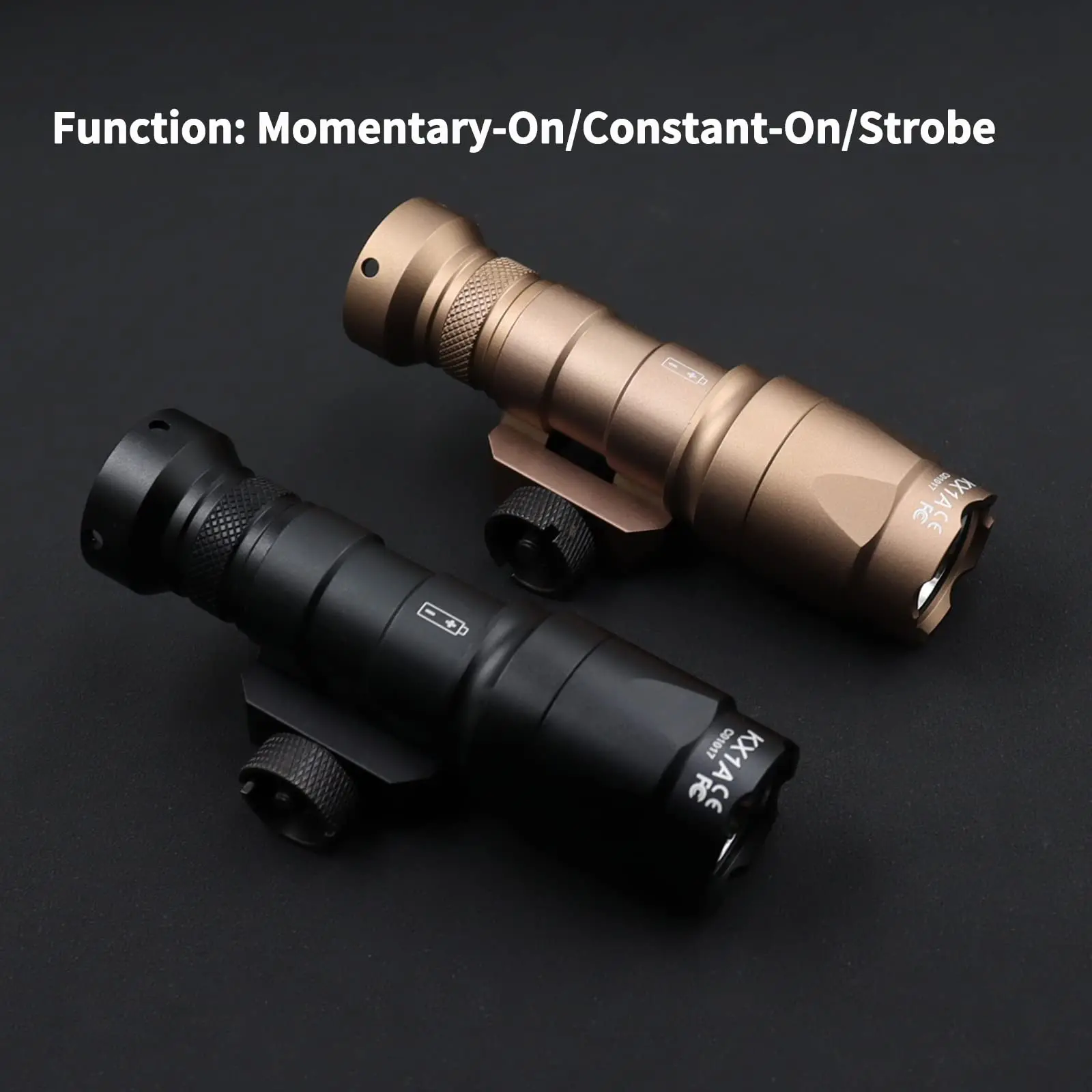 AQzxdc linterna táctica Picatinny M300A Mini luz LED blanca con luz estroboscópica para arma con interruptor de presión - imagen 3