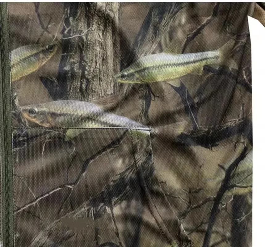 Sudadera con capucha de pesca con protección UV, chaqueta de caza de camuflaje biónico con cremallera frontal, ropa de fotografía deportiva de jungla, novedad de 2024 - imagen 5