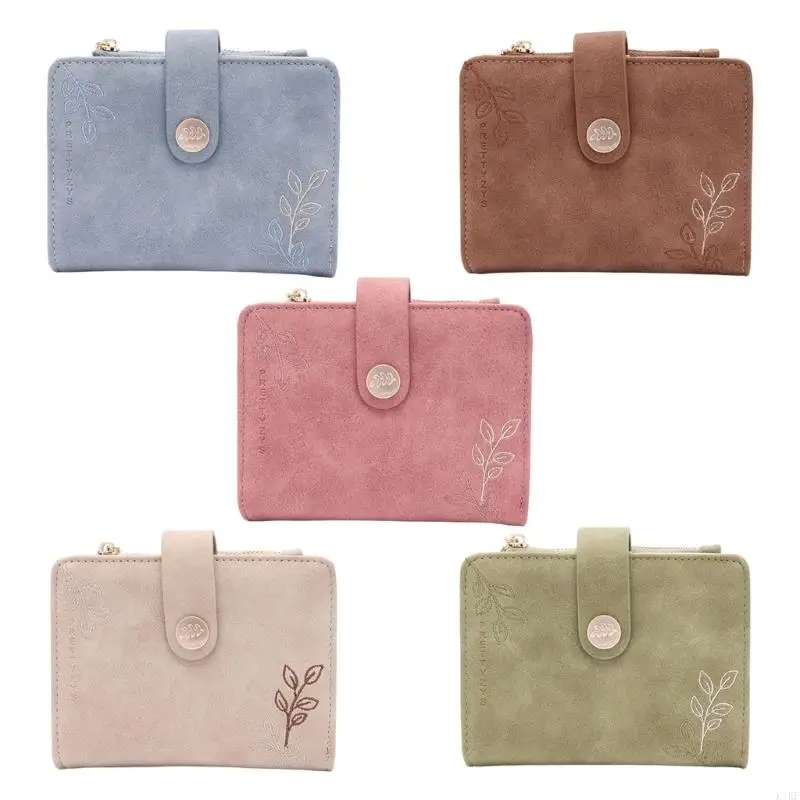 Carpeta cuero PU con 5 anillos para mujer, billetera, cuaderno planificador presupuesto recargable con bolsillo para con 5