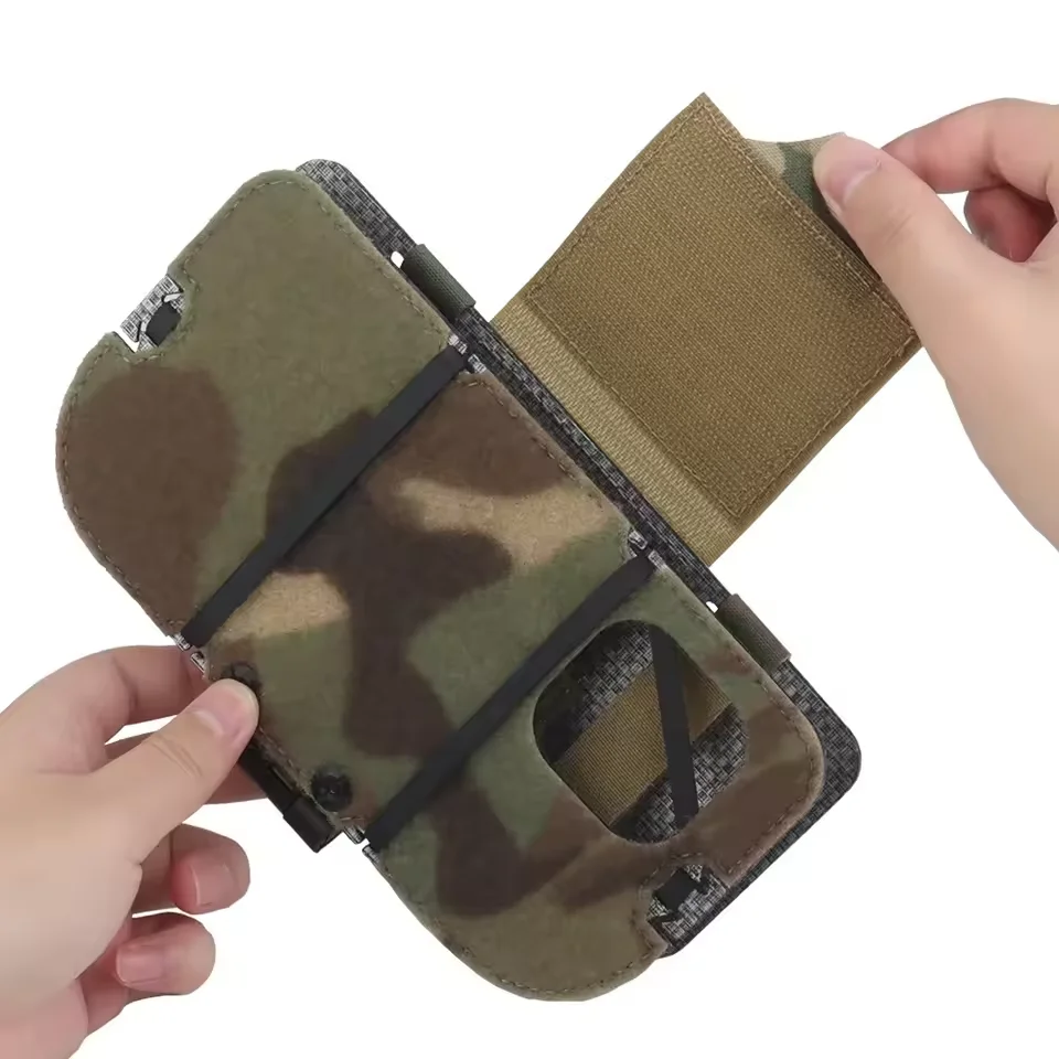 Soporte táctico para teléfono móvil, chaleco militar, portador de placa, funda para mapa, Panel ligero Molle doblado, tablero de navegación para Iphone - imagen 3