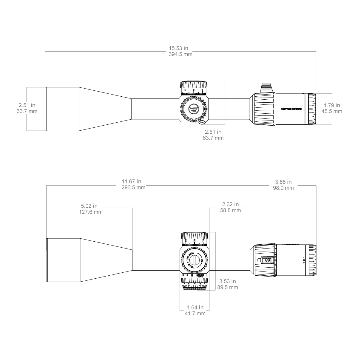 Mira Telescópica Vector Optics Tauron 5-30x56 FFP | Rango de Ajuste de 17.5 MIL | Bloqueo de Torreta y Parada en Cero | Para Caza y Táctica - imagen 5