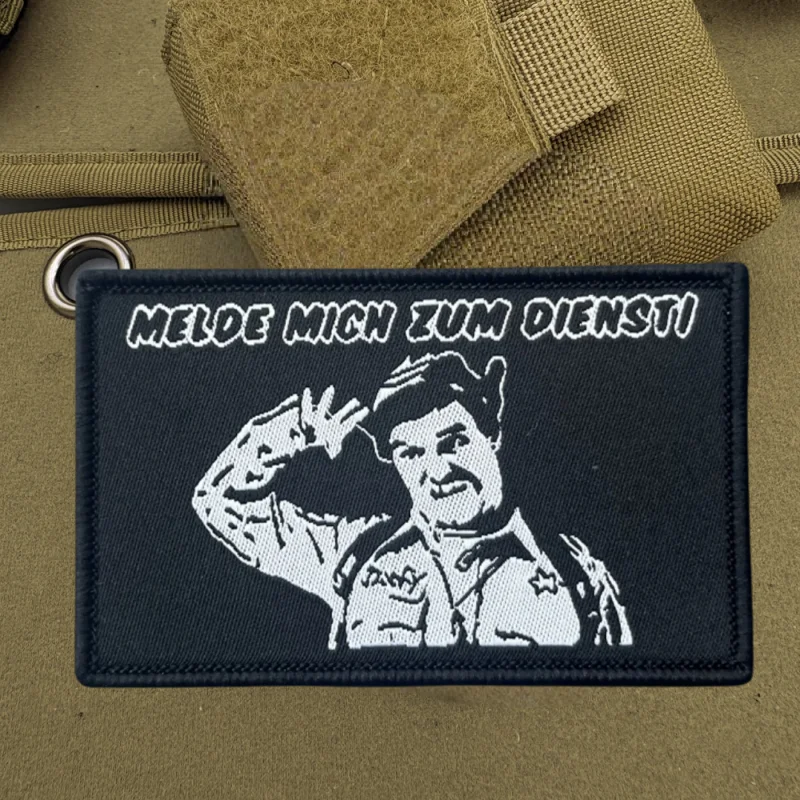 MELDE MICN IUM DIENSTI parche de impresión chaleco táctico gancho y bucle sombreros insignia de moral mochila pegatinas brazalete parches para ropa - imagen 4