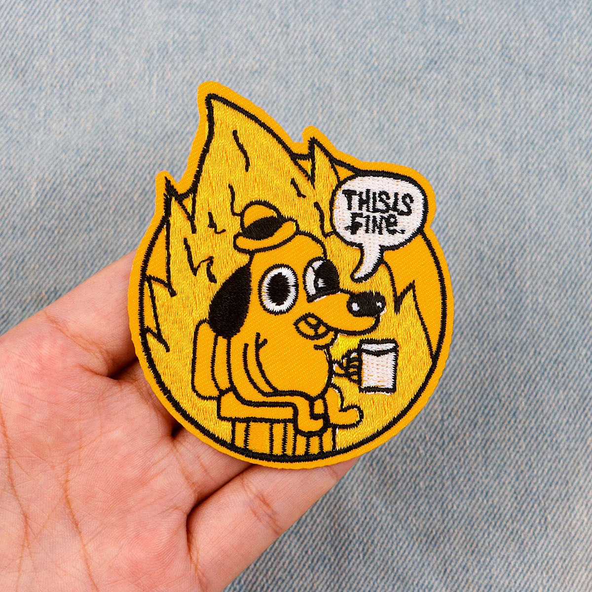 Parche bordado fino, parches divertidos para planchar con perros para ropa, parches termoadhesivos para ropa, insignias para coser DIY