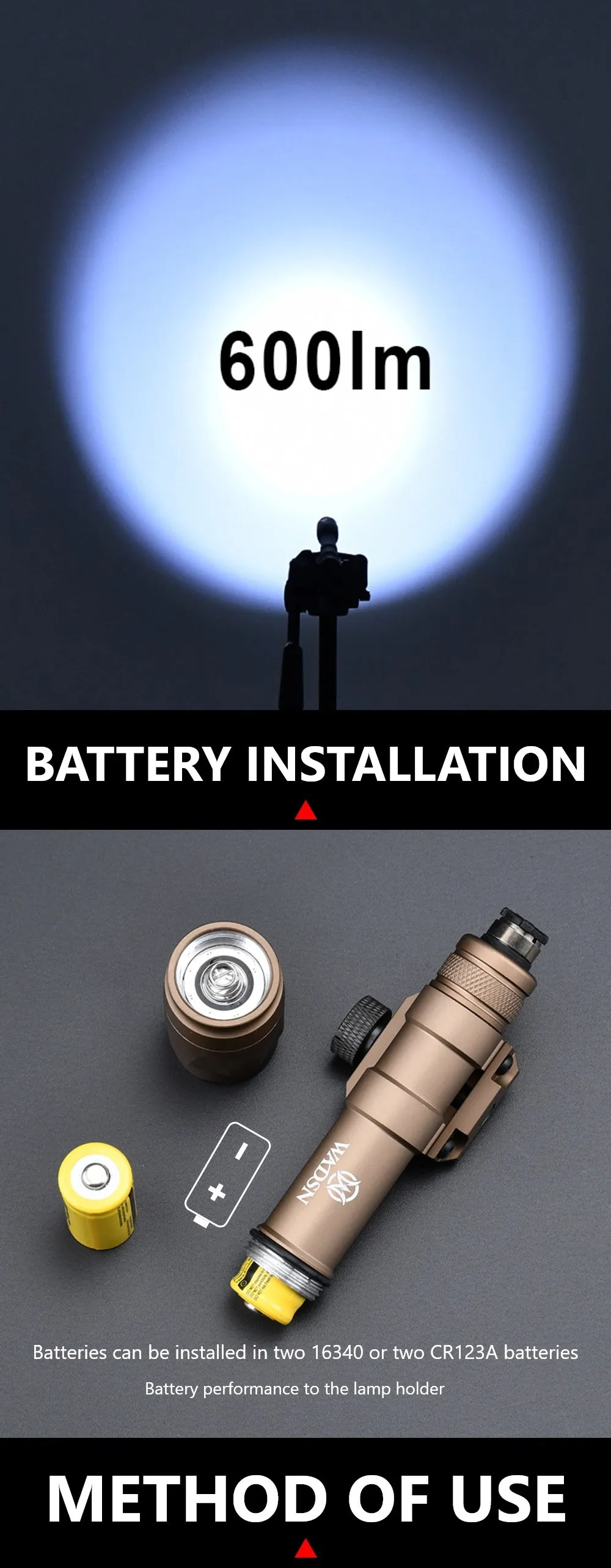 Un póster con luz y batería