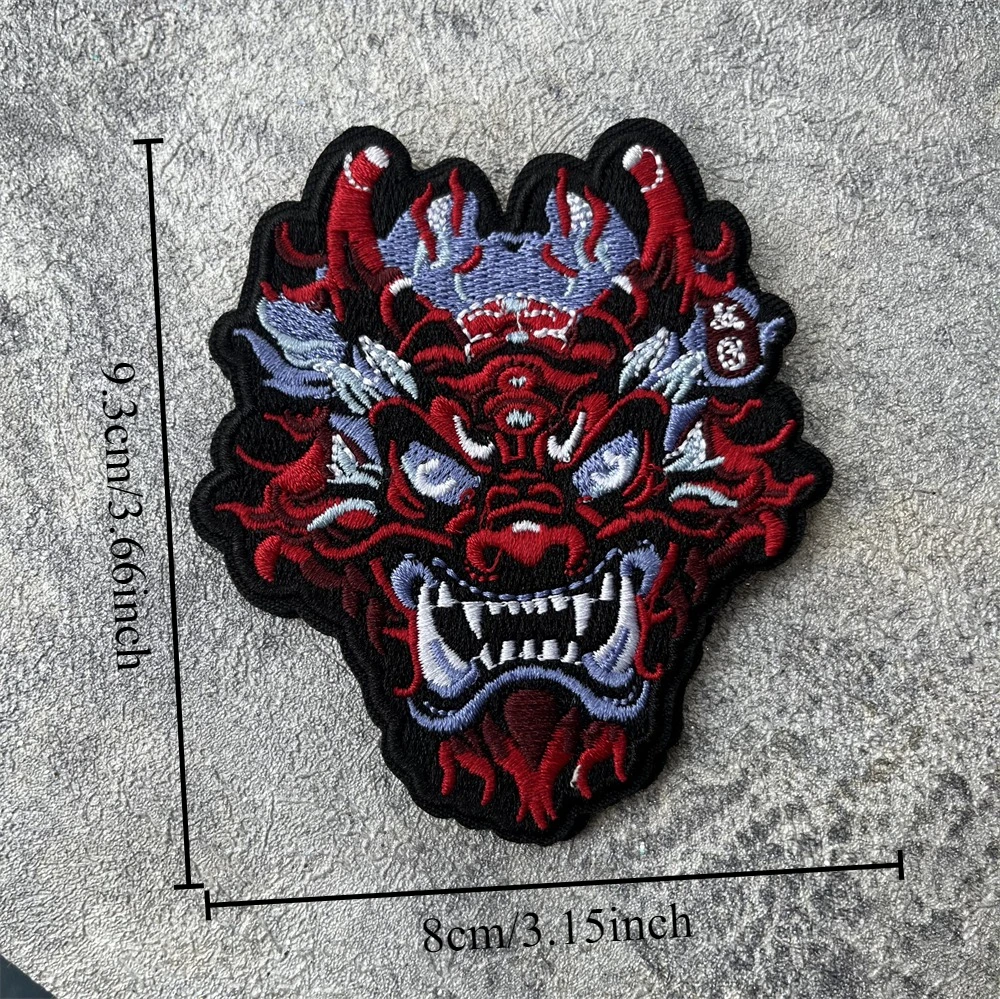 Parche Punk bordado de esqueleto, parches de gancho y bucle para ropa, emblemas tácticos, pegatina para mochila, brazalete de moral - imagen 2