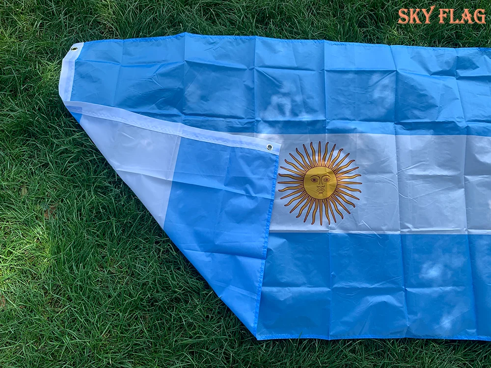 SKY FLAG Bandera Argentina 90x150cm Colgante Poliéster Estándar Bandera y Banner Nacional Argentino - imagen 4