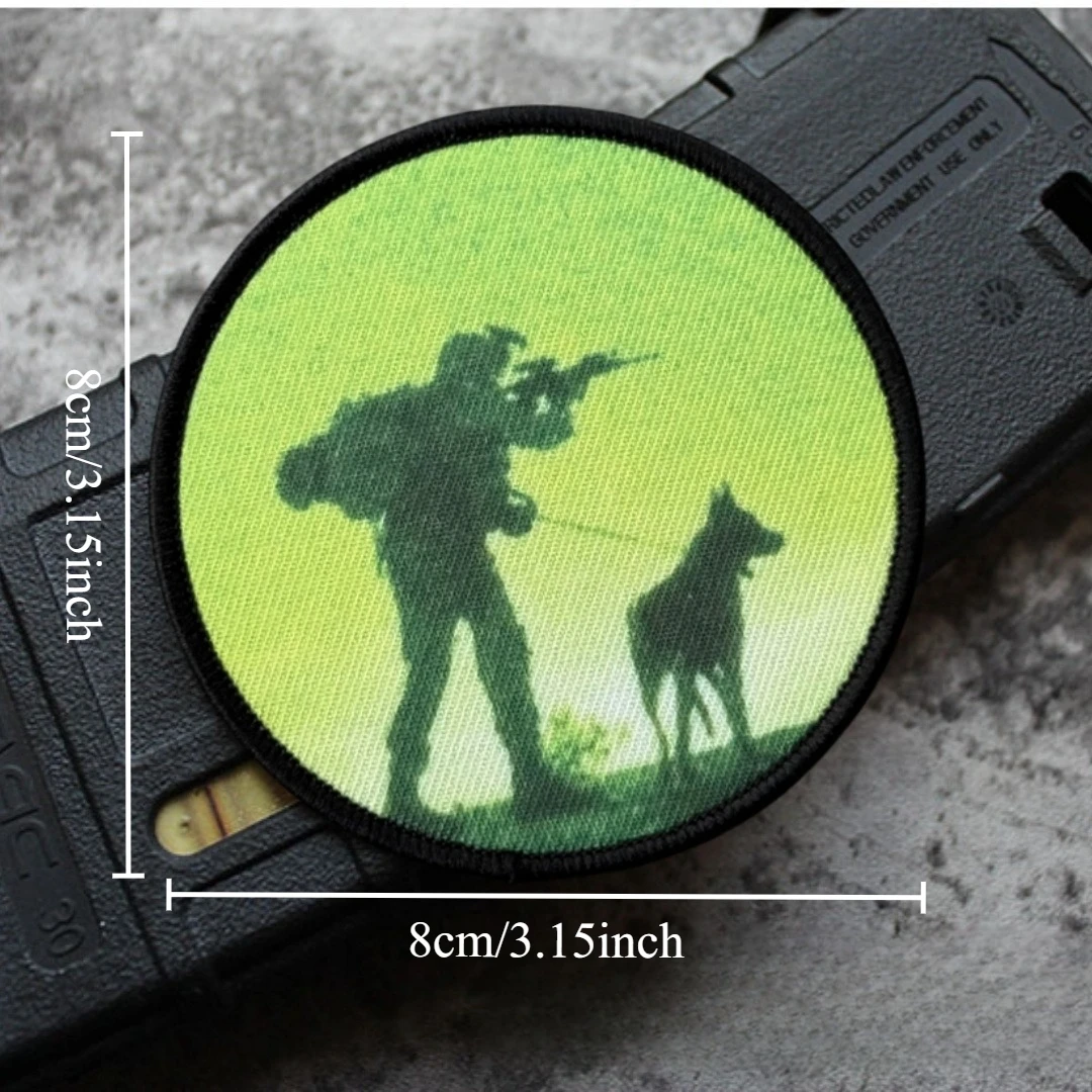 Parche de perro K9, insignia de moral táctica, emblema del ejército militar, pegatina para mochila, parches de gancho y bucle impresos, ropa - imagen 2