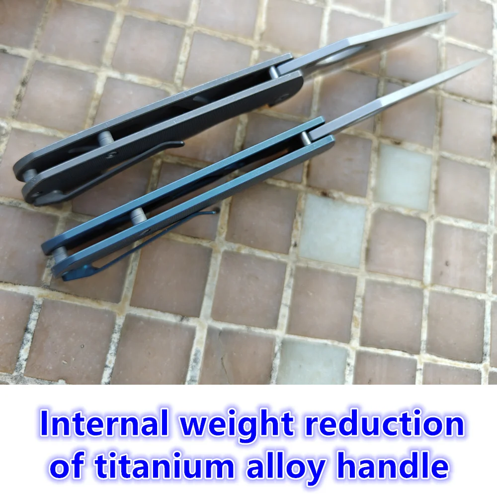 JUFULE Cuchillo plegable EDC de titanio y rodamientos cerámicos - imagen 4