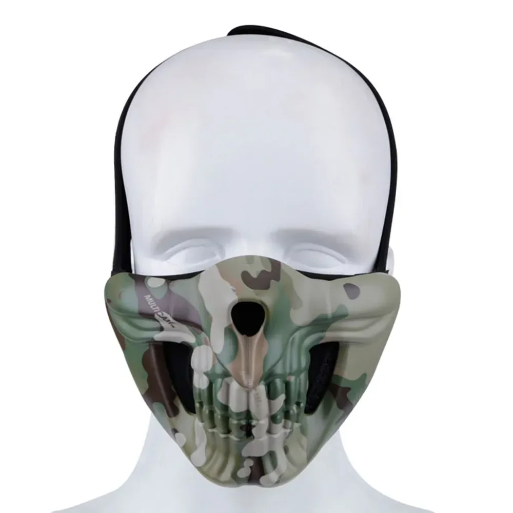 Máscara Táctica de Media Cara con Diseño de Calavera para Caza, Airsoft, Paintball, Actividades al Aire Libre, Halloween, Cosplay, Tiro CS, Máscaras Protectoras Multi-estilo - imagen 5