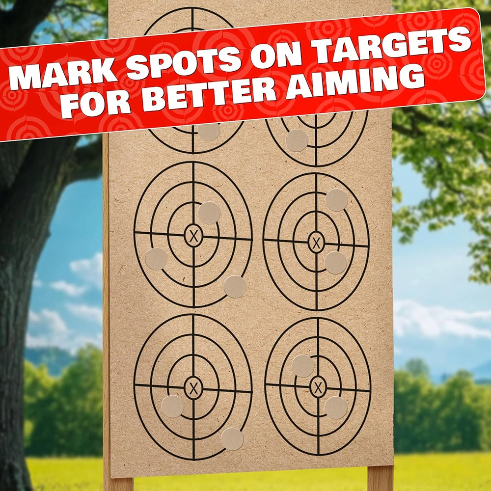 420/500 Uds pegatinas de destino parches autoadhesivos etiquetas de papel Kraft para objetivo parche Bullseye para práctica de tiro - imagen 5