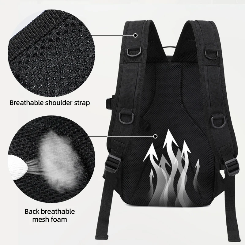 Mochila táctica grande para hombre, bolsa deportiva para senderismo, Camping, viajes al aire libre, aparejos de pesca, mochila Molle, bolsa de entrenamiento con gancho y bucle - imagen 4