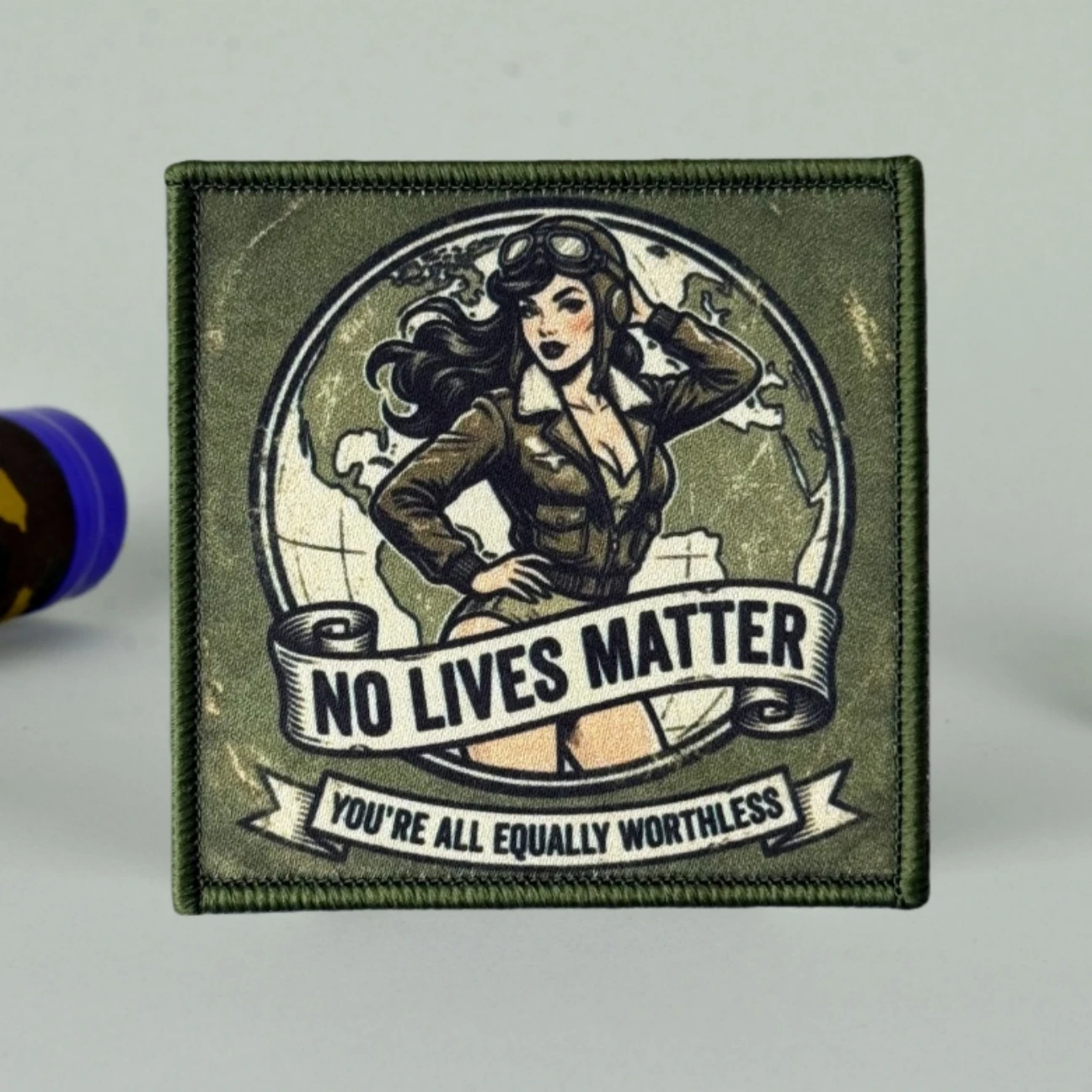 "No Lives Matter, eres todos igualmente sin problemas" insignia de moral de belleza Sexy parches impresos pegatina para mochila del ejército militar táctico