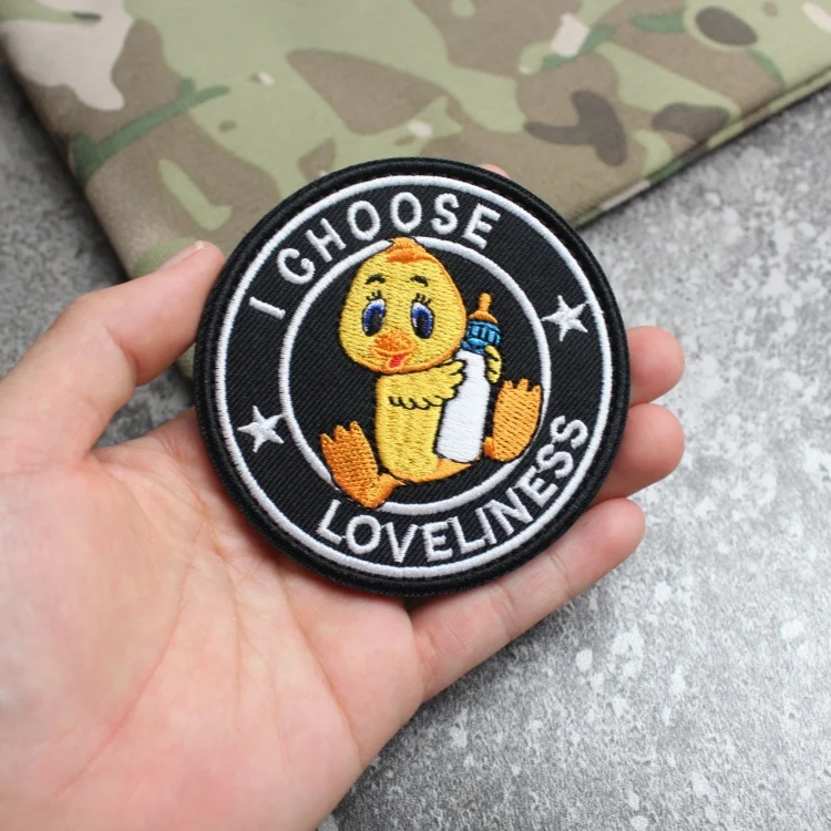 Parches tácticos dentados de pato amarillo, insignia de moral de pato, brazalete creativo, mochila táctica, pegatinas de gancho y bucle - imagen 5