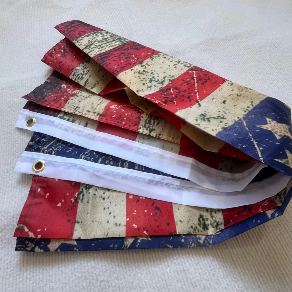 YIXIN bandera americana vintage de poliéster teñido viejo - imagen 5