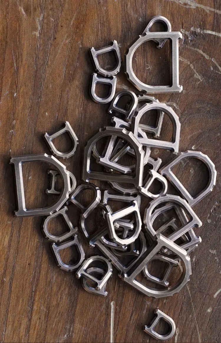 Mochila De latón hecha a mano, artículo de cuero artesanal, anillo en D, trabajo en frío, Cnc, multiespecificaciones - imagen 5