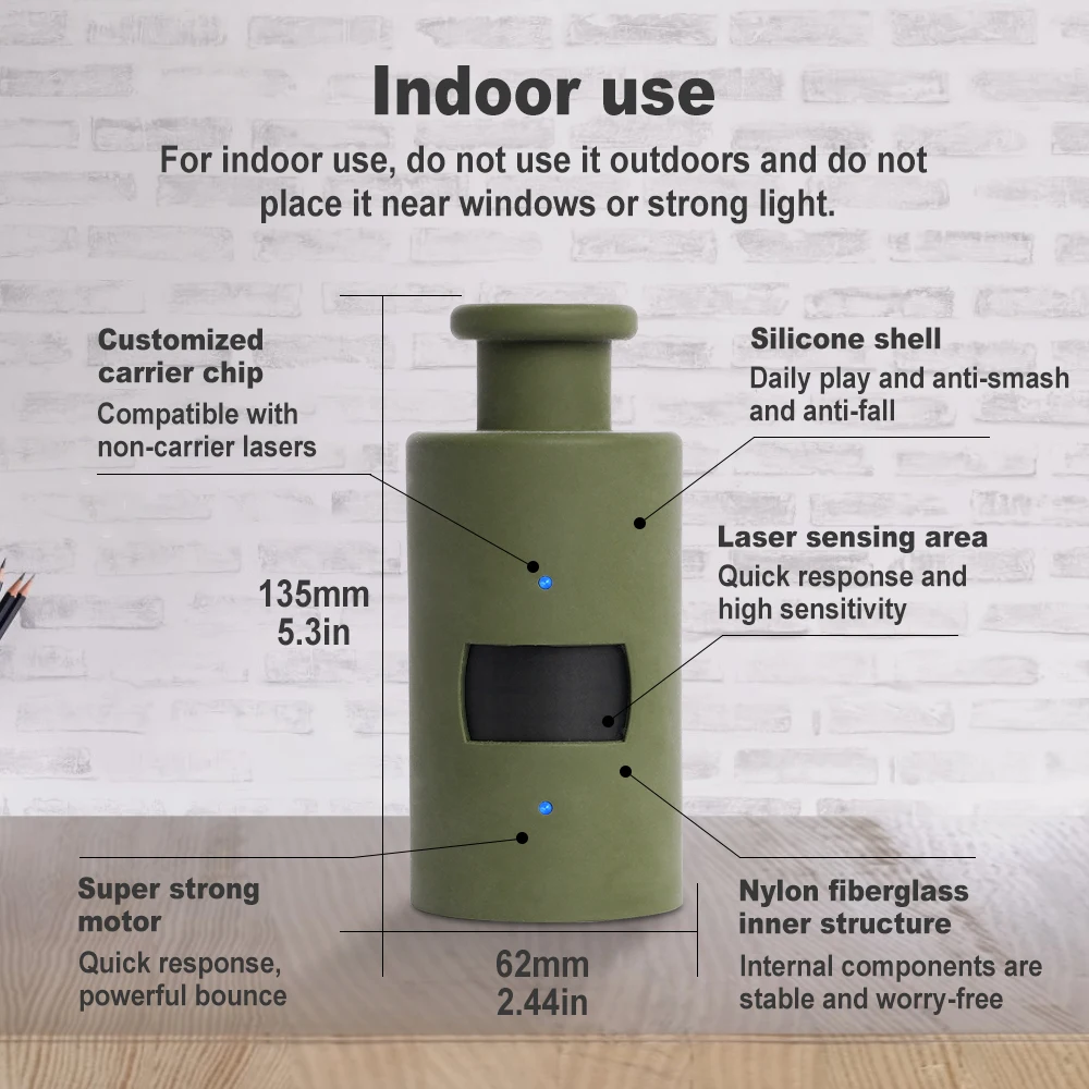 Objetivo láser, objetivo que rebota reactivo electrónico, objetivo de disparo recargable para práctica de disparo láser - imagen 5