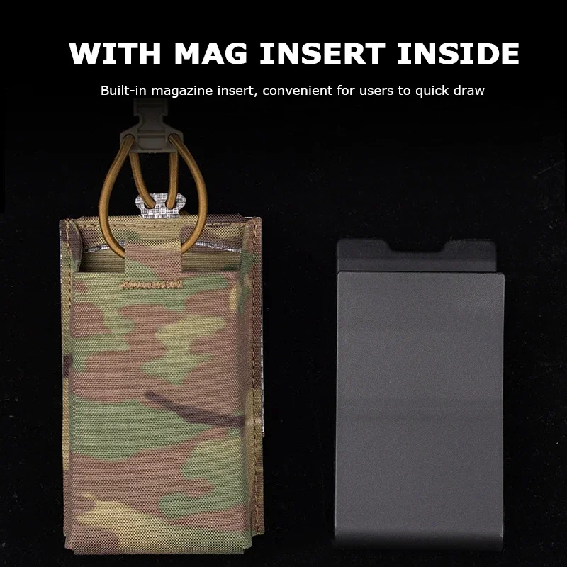 Bolsa para revistas de rifle, bolsa para revistas MOLLE individual AR AR-15 M4 con inserción de liberación rápida y equipo de tiro Compatible con MOLLE - imagen 5