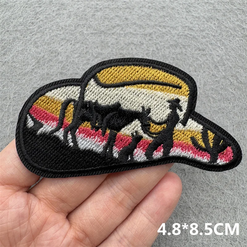 Parches bordados de vaquero occidental, botas DIY, parche de caballo para ropa, parches para planchar, chaquetas, mochilas, sombreros, insignias para coser, parches - imagen 3