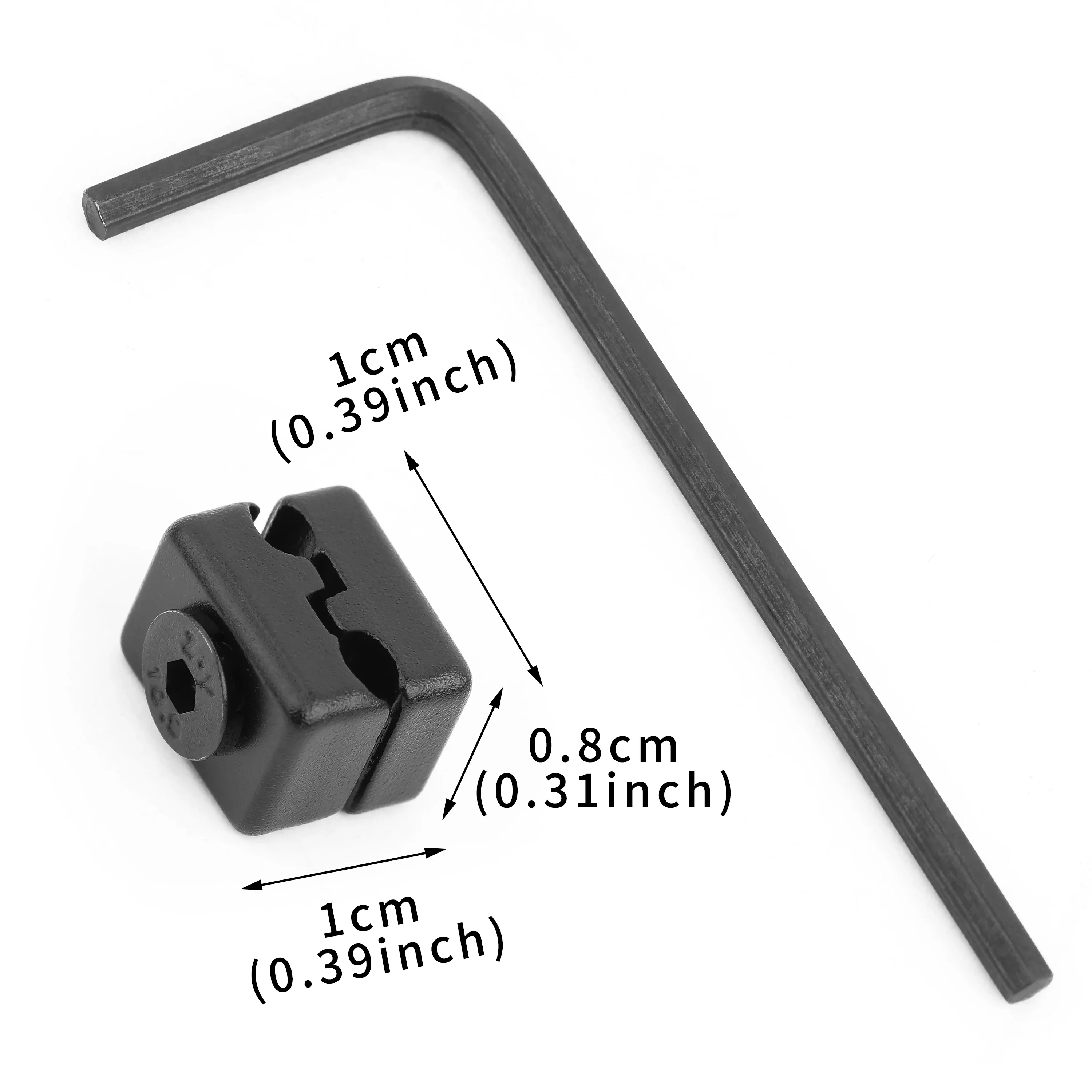 Abrazaderas de aleación para arco compuesto, Clip de sujeción de Cable de tiro con llave, herramientas de hebilla de caza - imagen 5