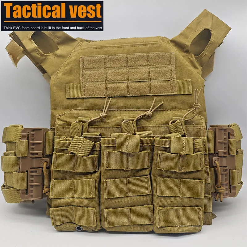Nuevo Chaleco táctico JPC con hebilla de liberación rápida, bolsa Triple para revistas, portador de caza, accesorio Airsoft, chaleco de juego MOLLE Army CS, equipo - imagen 2