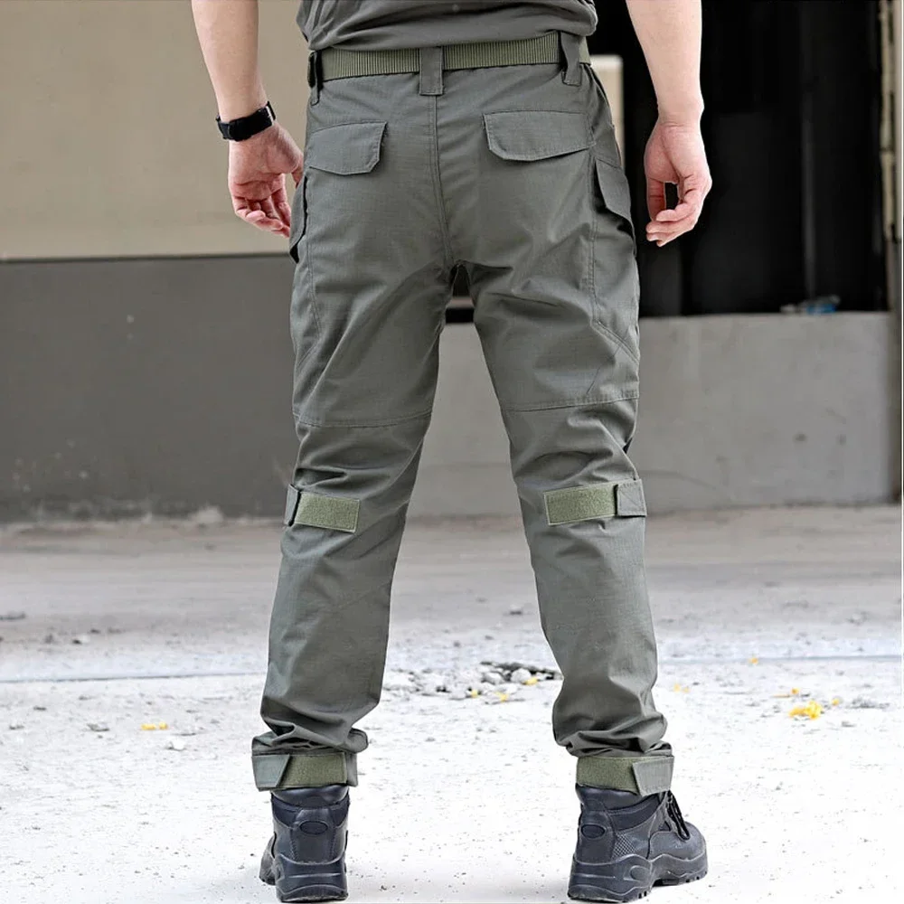 Pantalones tácticos para hombre, ropa de trabajo de verano, pantalones Cargo IX6 Raider para exteriores, múltiples bolsillos, caza, Camuflaje, suelto, senderismo, Primavera - imagen 3