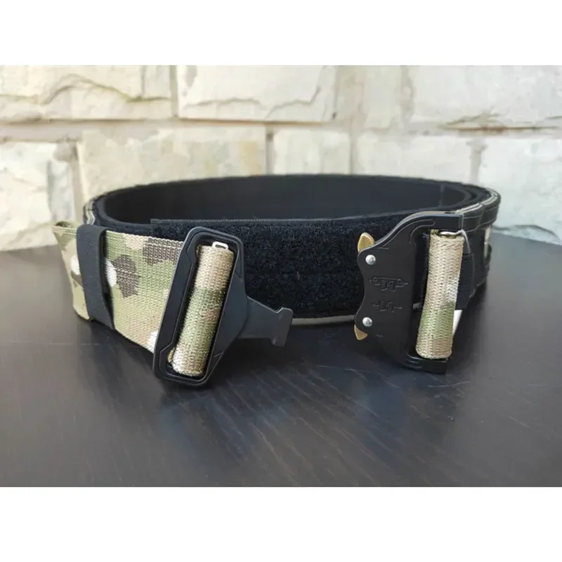 Cinturón táctico Molle Airsoft Multicam cinturón de combate tiro equipo de combate caza cinturón de batalla al aire libre 2 pulgadas - imagen 4