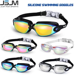 JSJM Gafas de natación ajustables impermeables con protección UV