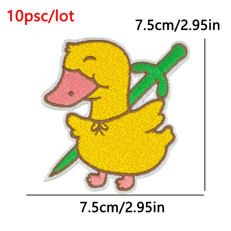 10 unids/lote de parches bordados de animales, parches termoadhesivos de Hip Hop de dibujos animados para ropa y accesorios - imagen 5