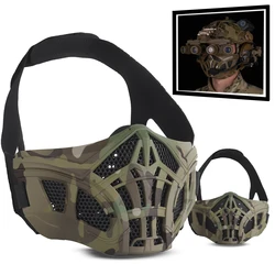 Máscara media cara gel sílice para Airsoft Paintball protección facial