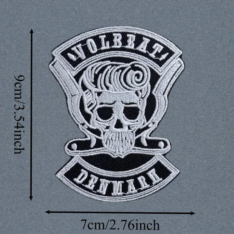 Parche bordado de calavera para chaleco táctico, sombreros con gancho y bucle, insignia de moral, mochila, pegatinas decorativas, parches para brazalete para ropa - imagen 3