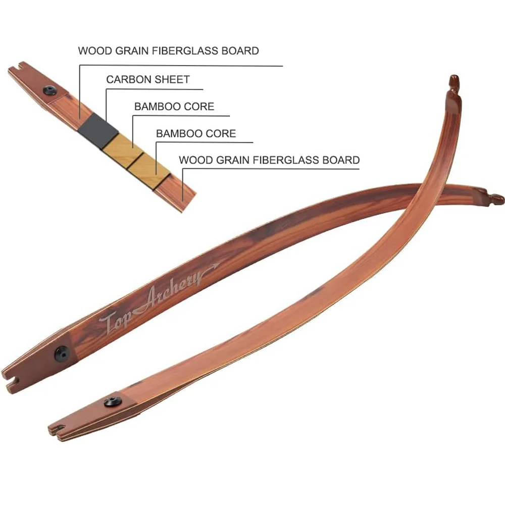 Dispositivo ILF de extremidades de arco recurvo ILF de tiro con arco de 60 ", 25-62 libras, Compatible con elevador de 17 "19" para adultos/principiantes, arco de tiro de caza ﻿ - imagen 2