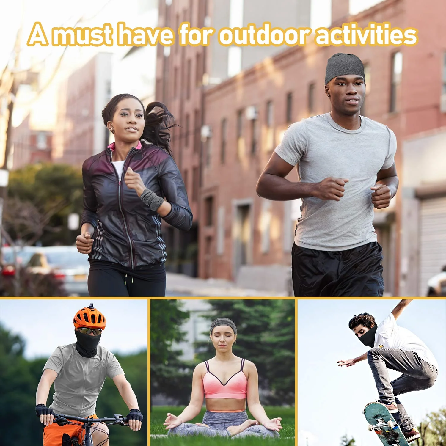 Pañuelo facial fresco para senderismo para hombre, bufanda de tubo, cubierta de media máscara, calentador de cuello, ciclismo, correr, caza, bicicleta, protección solar, verano - imagen 4