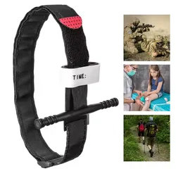 Correa de torniquete para exteriores, botiquín de primeros auxilios portátil, hebilla de liberación rápida y lenta, torniquete de emergencia de una mano, rescate de traumatismos, 1 Uds.
