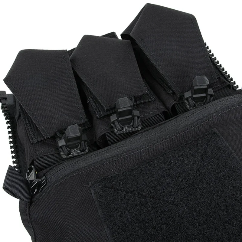 Accesorios tácticos para chaleco de caza, nuevo estilo, chaleco, Panel trasero dedicado, bolsa con cremallera BK/RG - imagen 4